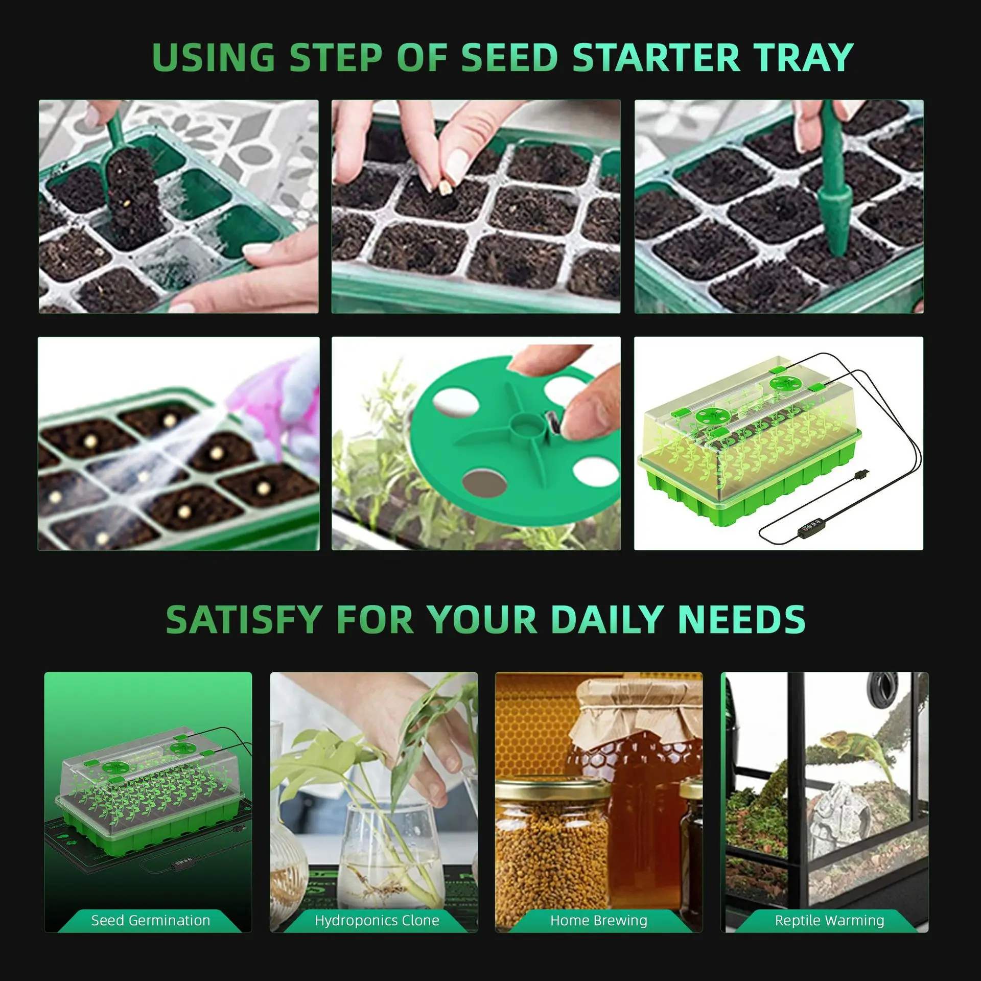 Lampada da piantina vaso da piantina 40 punti lampada da pianta intelligente a spettro completo uno di due luci di riempimento intelligenti a strisce lunghe