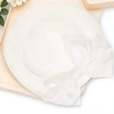 

Banquet Hat For Women White Vintage Bowler Party Dress Fascinator Bridal Cap Wedding Halloween Wearable Suitable Most