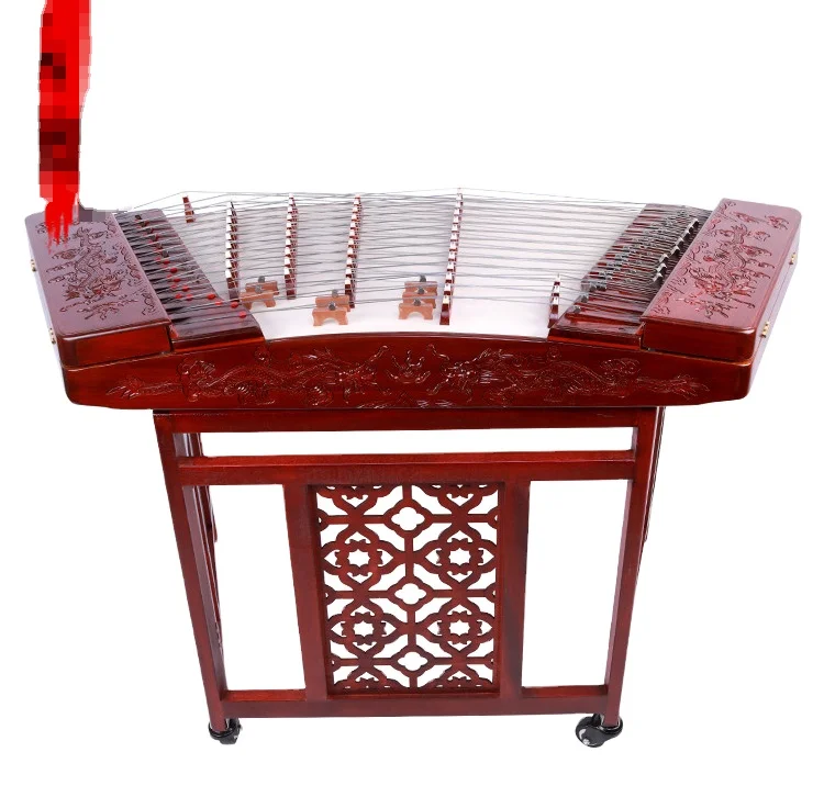 Dulcimer Musical Instrument Trademark Customized Portable Dulcimer With Stand Case And Bamboo YQ002