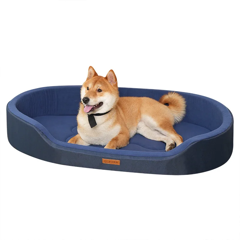 

Thickened Memory Foam Pet Bed Dog Mat Removable Cat Litter Anti-slip Bottom Orthopedic Care Pad Gray Blue Pet Supplies