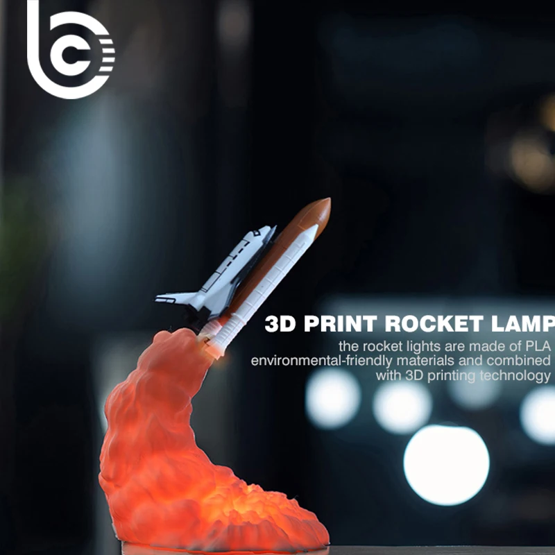 2022 Newest Dropship 3D Print Saturn V Lamps Rechargeable Night Light Apollo 5 For Moon Land Space Lover as Room Decoration