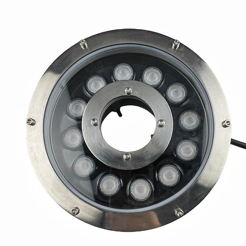 IP68 6W/9W/12W RGB Fountain Ring Light Stainless Steel Outdoor Dive Pool & Pool Light Colorful and Stylish