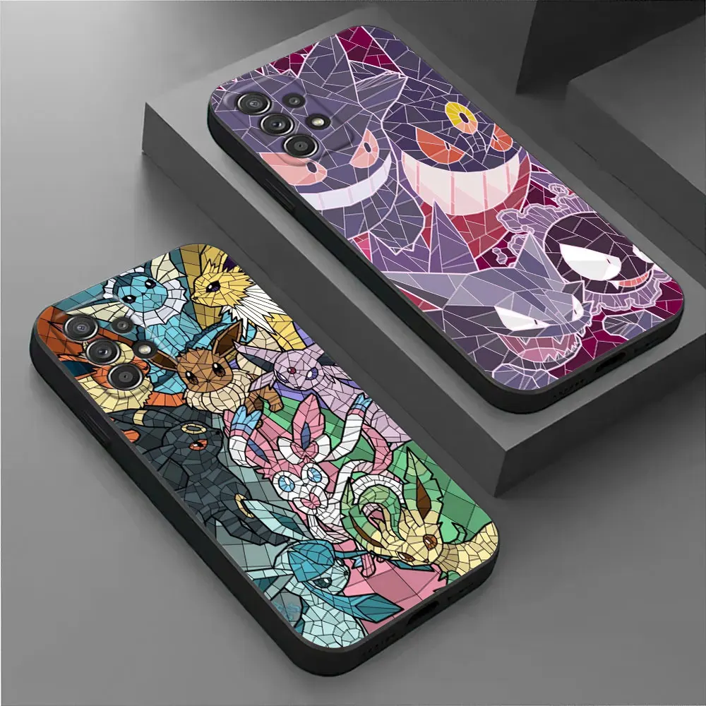 Pokemon Gengar Eevee Anime For Samsung Galaxy A55 Case A54 A52S A53 5G A51 A34 A35 A33 A32 A50 A72 A71 A30 A7 A9 Case Soft Cover