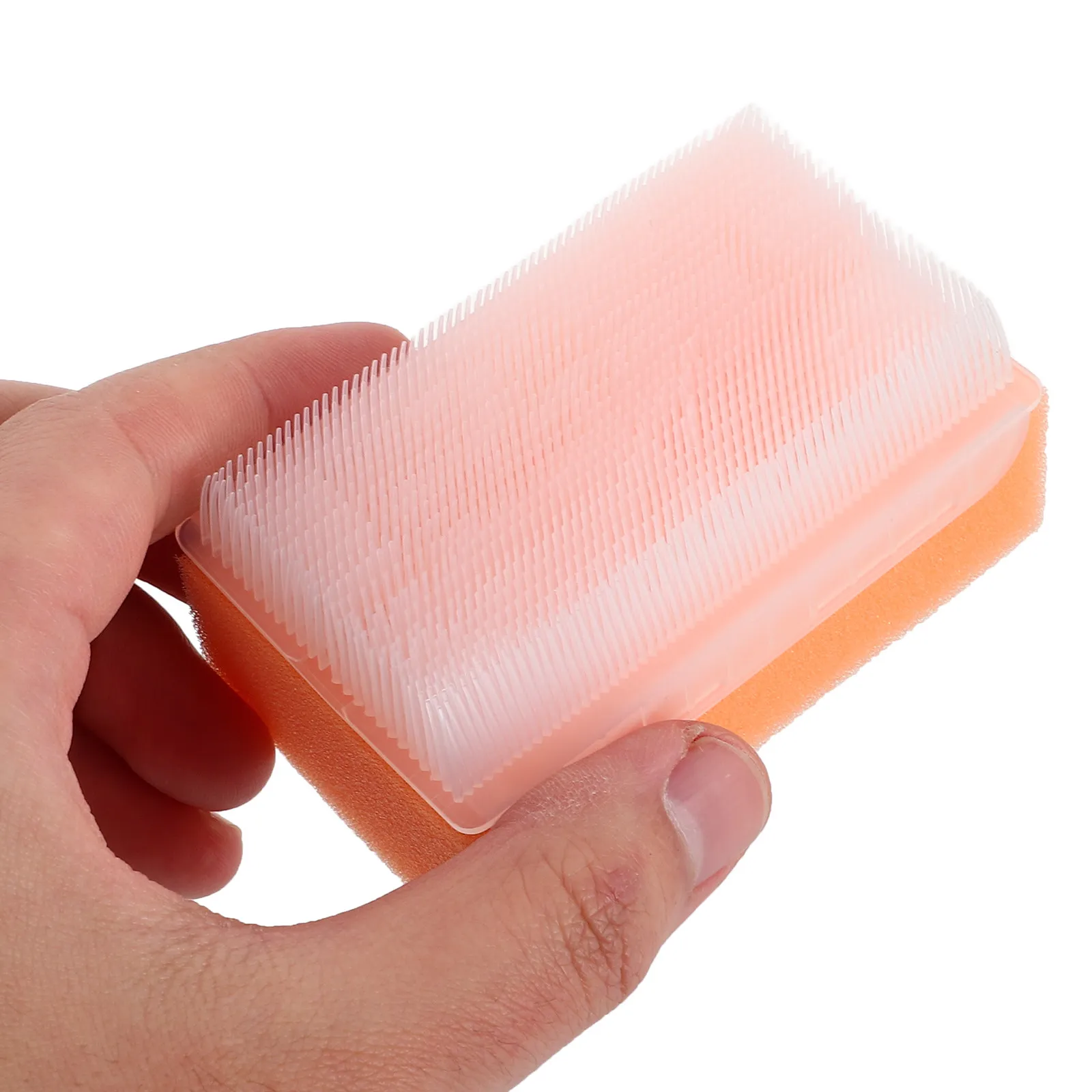 

2Pcs Infant Bath Sponge Brush Ergonomic Handle for Scalp Massage and Body Scrubbing Sensory Development for Babies Home Travel