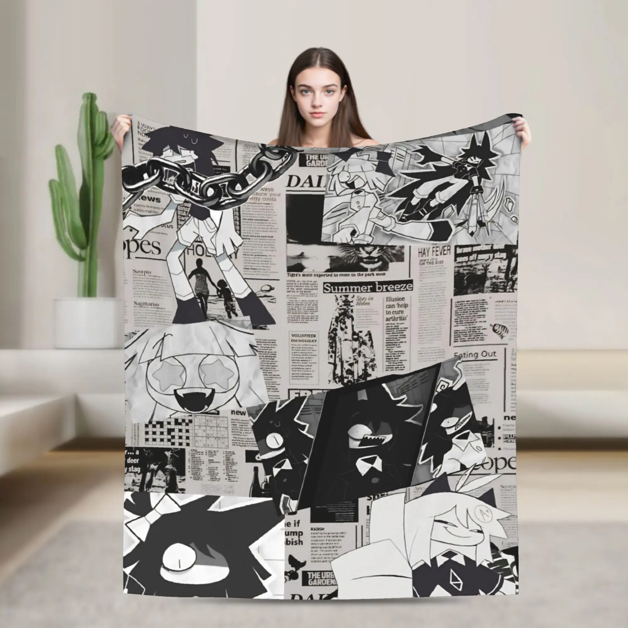 Super Soft FPE Fundamental Paper Education Throw Blanket Premium Fleece Flannel Lightweight Bed Blanket Cozy Warm Blankets