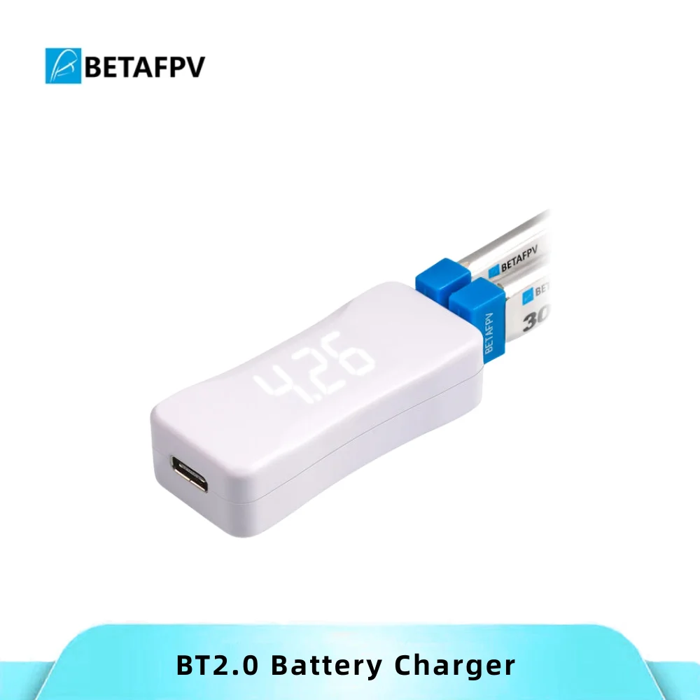 BETAFPV BT2.0 1S 배터리 충전기 전압 테스터 타입-C 충전기 V2 4.35V/5V 1A/2A 1S 리포 RC 배터리용