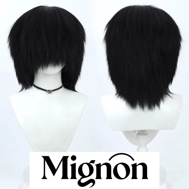 

Черно-белый парик для косплея Якусоку, пушистый топ, подходит для укладки парика