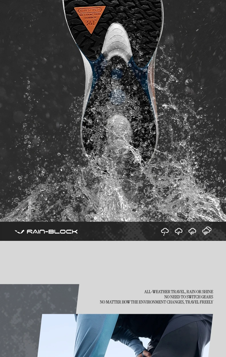 361 Degrees Rainblock 8.0 Herren-Laufschuh, neuer Mesh Airy Grippy, wasserabweisender, stoßdämpfender Jogging-Sneaker für Herren 672532226 – Detail 14
