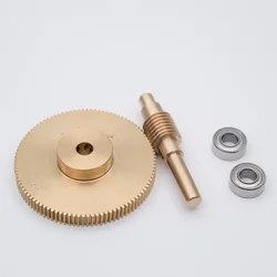 0.5M Precision Worm Gear Reducer 1:20/30/40/50/60/70/80/100 PTZ Reducer Turbine Cppper Bearing Parts
