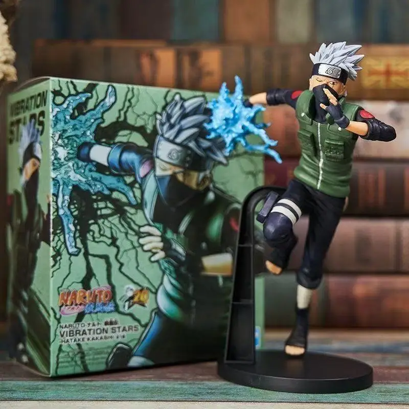 19CM Naruto Anime Figure Shippuuden Hatake Kakashi  Battle Posture Raikiri Kakashi Action Figure Model Collection Toys Gifts