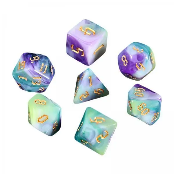 

Polyhedral Dices Bulk Acrylic Set Unique Texture for Tabletop Role Playing Game Board Accessories