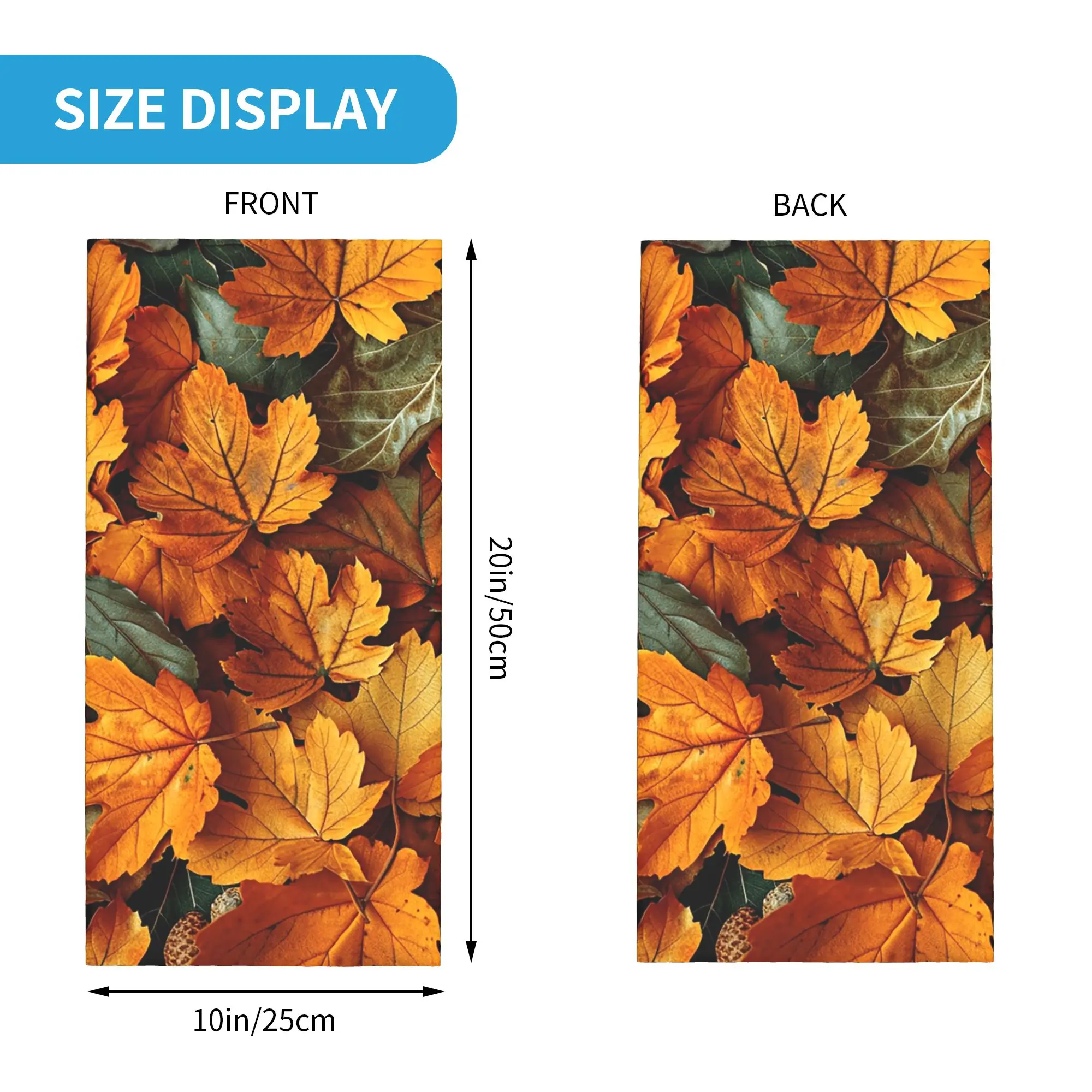 Autumn Leaves Golden Honey And Orange Fall Hues Bandana Neck Gaiter Printed Wrap Scarf Cycling Scarf Riding for Men Women Adult
