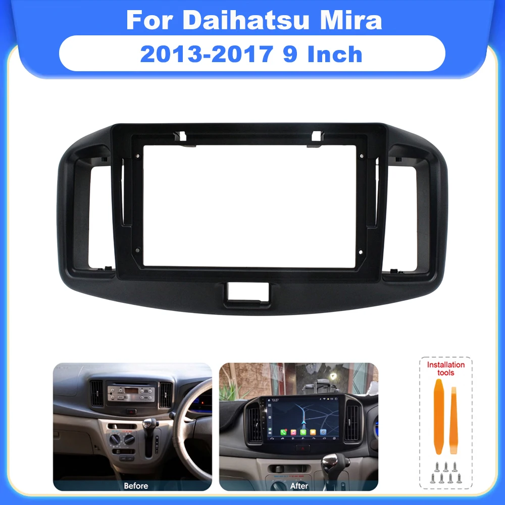 9 Inch 2Din Dash Frame Harness Adapter Kit For Daihatsu Mira 2013-2017 Android Car Radio MP5 DVD Multimedia Player