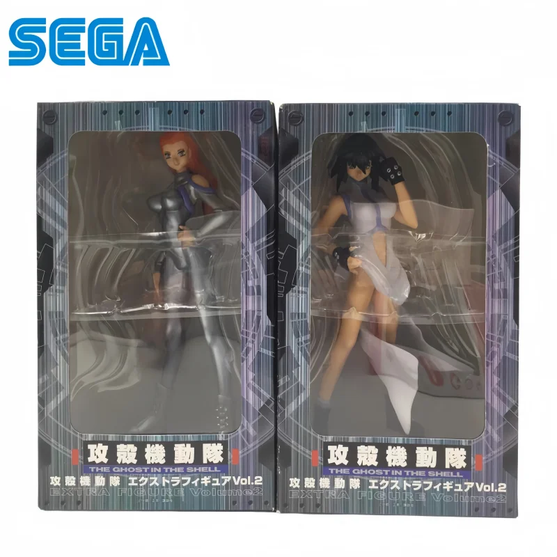 Sega en stock, caja original, modelo Garagekit, Ghost in the Shell, Motoko Kusanagi, versión con cabello rojo y negro, figura de acción coleccionable de anime.