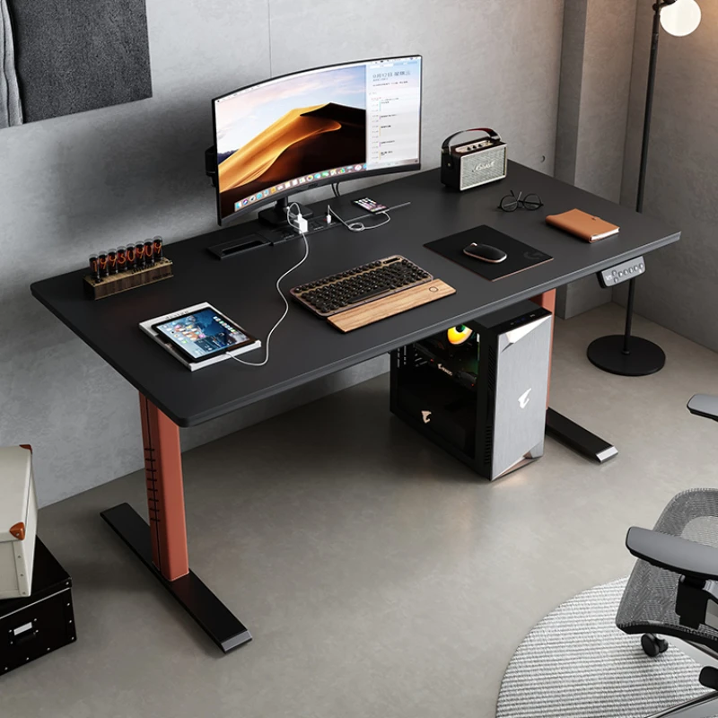 

Rock board electric lifting table, standing upright workbench, computer household Italian minimalist office desk