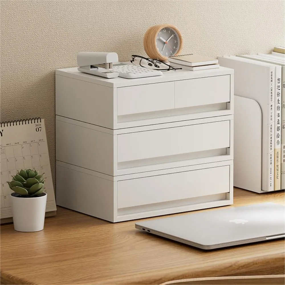 PP Material Drawer Style Storage Box Multi Layer Stacked Plastic Storage Cabinet Multi Functional Home Desktop Organizer Box