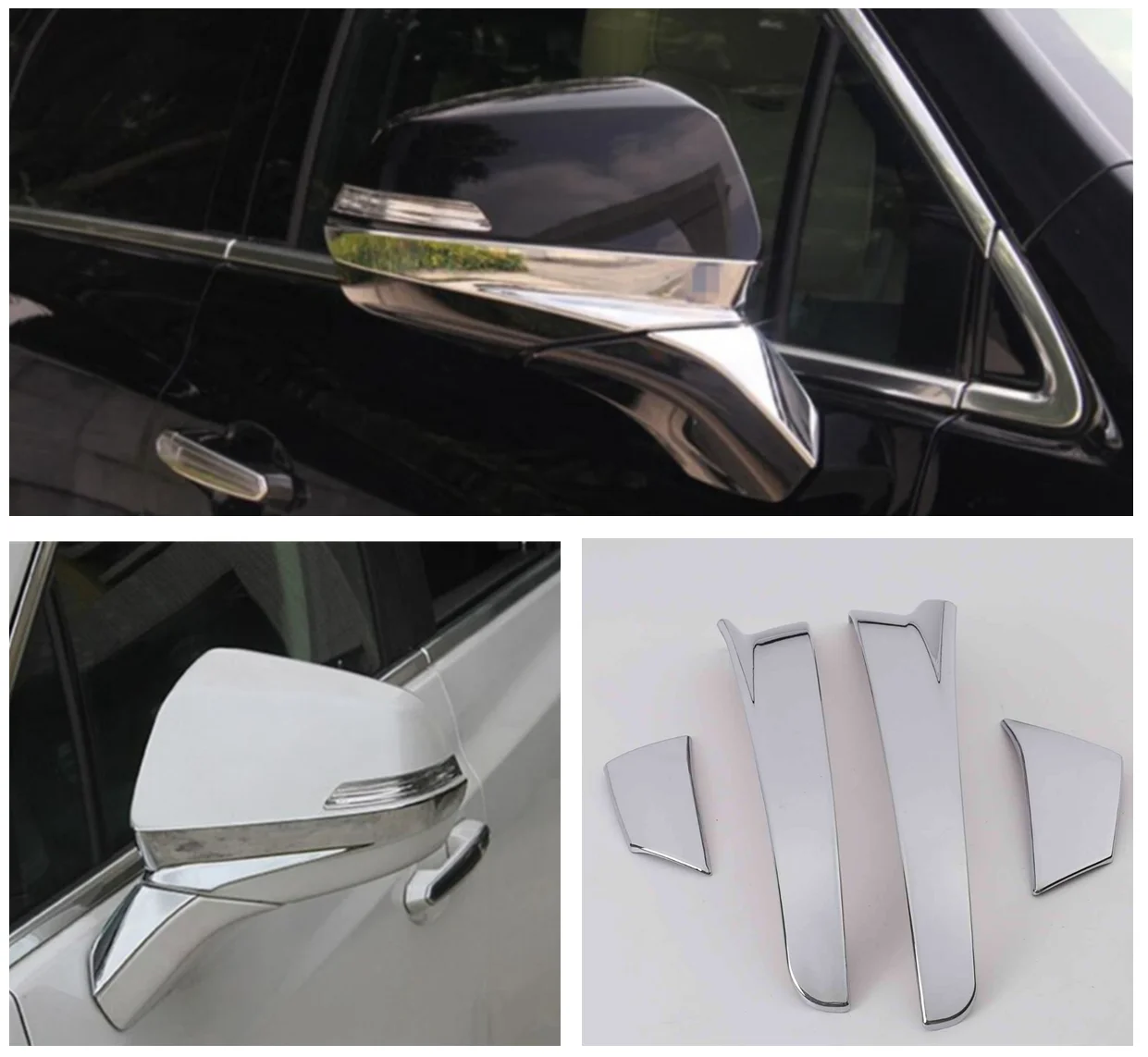 

For Cadillac XT5 2017 - 2021 Accessories ABS Chrome Door Side Rearview Mirror Strip Protector Molding Cover Kit Trim
