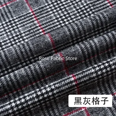 1 متر الكلاسيكية الصوفية houndstooth تحقق تويد النسيج للخياطة معطف سترة السراويل الخريف الشتاء نسيج سميك DIY بها بنفسك خليط