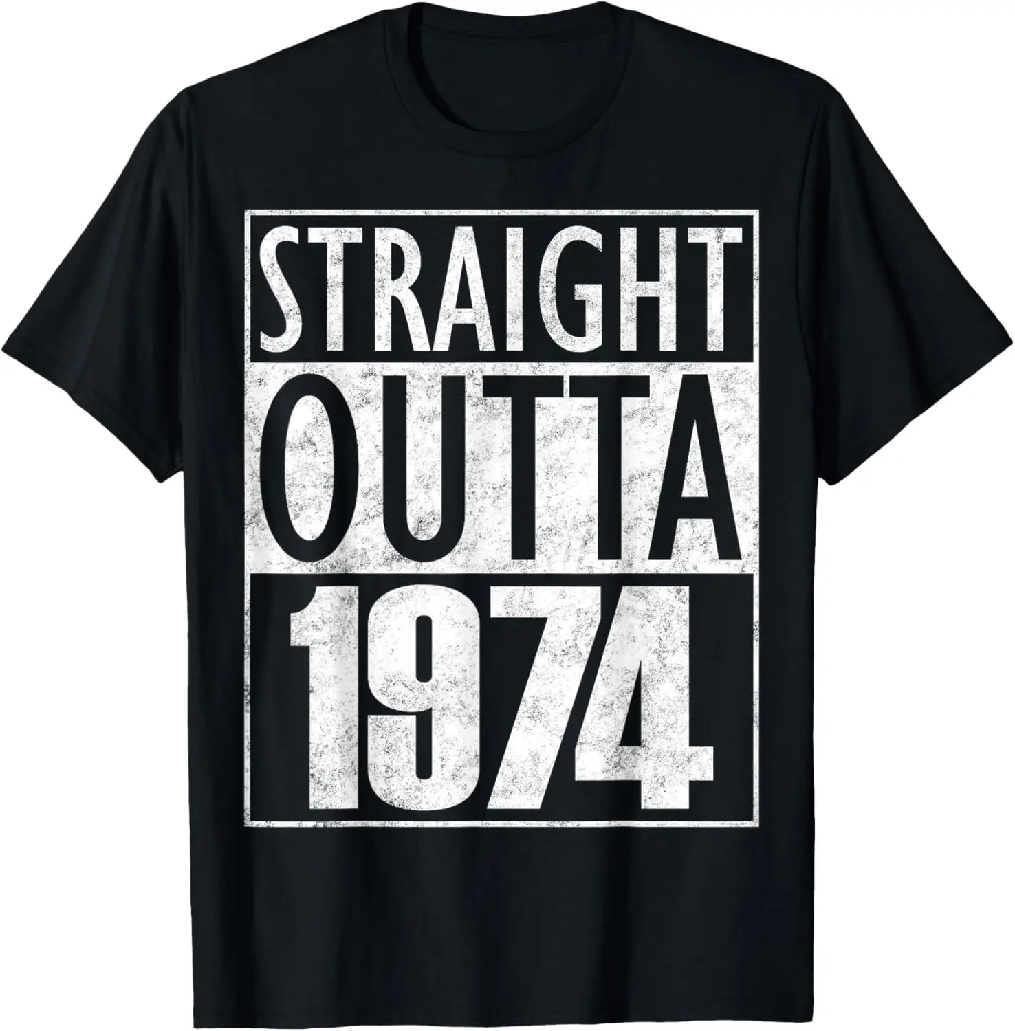 تي شيرت مستقيم من Outta 1974 - عيد الميلاد الخمسين بعمر 50 عامًا، قطن 100% #1