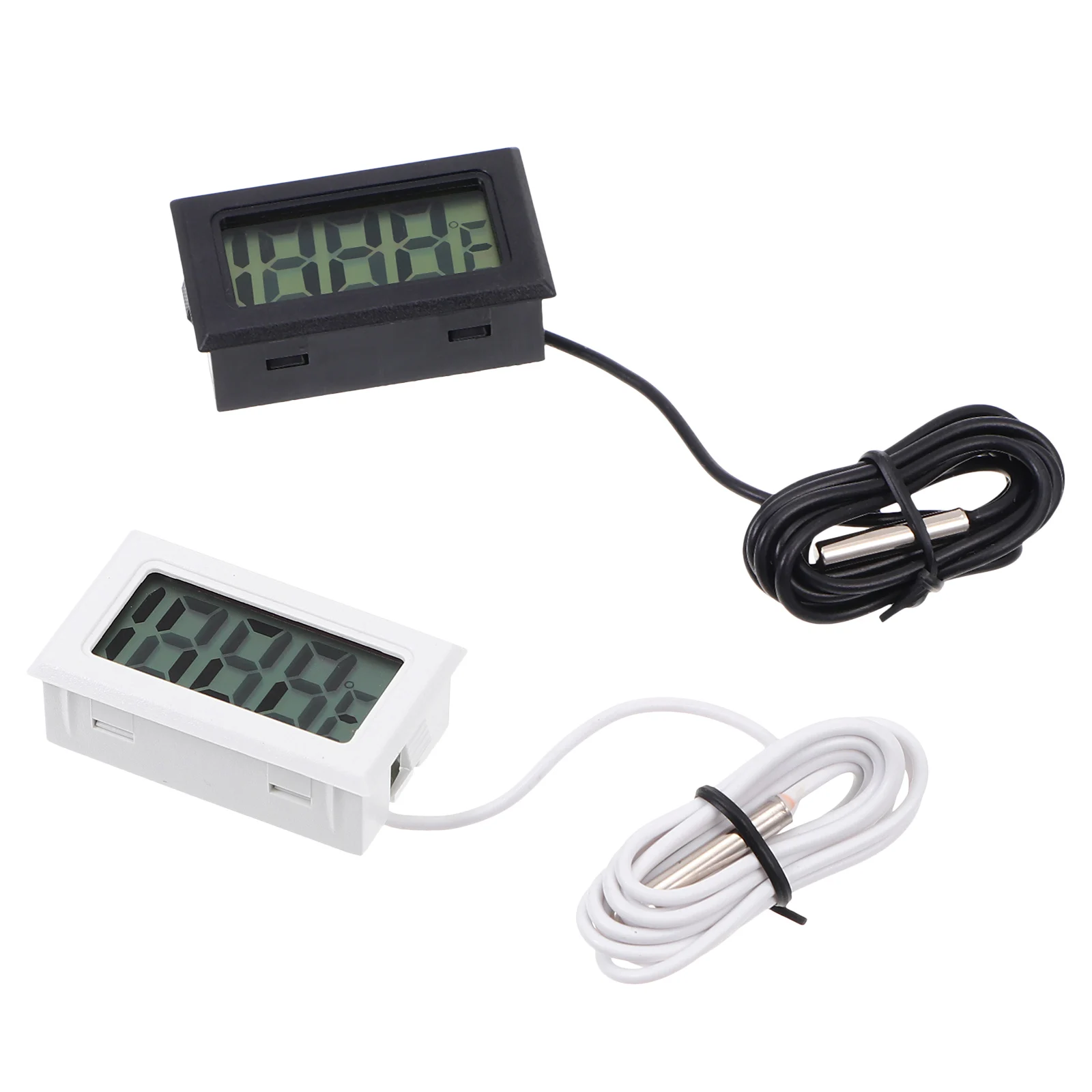 

2 pcs Digital Thermometer Mini Plastic Temperature Gauge Large Screen Embedded Thermometer For Fridge Water Tank Mason Jar