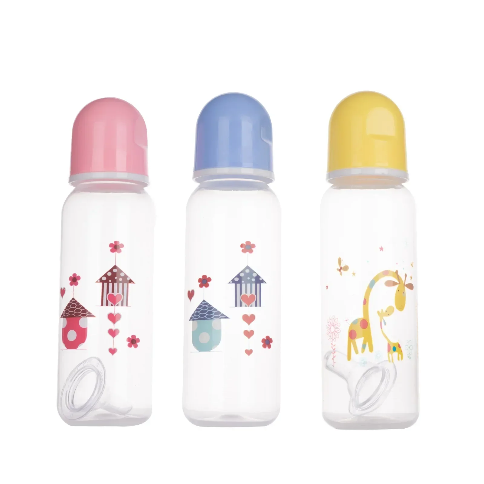 250mL Baby Safe PP Material Feeding Water Bottle Cute Kawaii Cartoon Food Storage Cup for Newborn Toddlers Infant Accessories