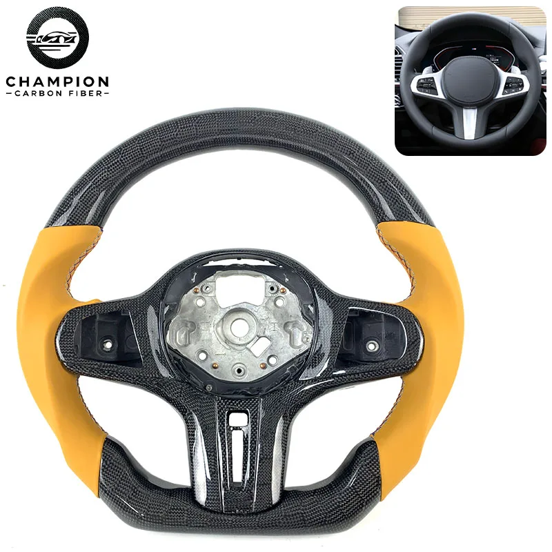 

For BMW X3X4X5X6X7 G06 G08 G10 G11 G14 G15 G16 G20 G30 G32 G34 G36 G42 G80 Sport Carbon Fiber Steering Wheel Car Accessories