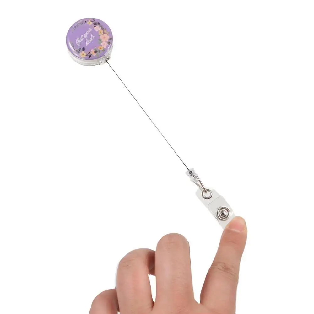 

Cute Stretchable Badge Clip Wreath High Resilience Nurse Badge Holder Multicolor Chest Card Name Card Holder Office Supplies