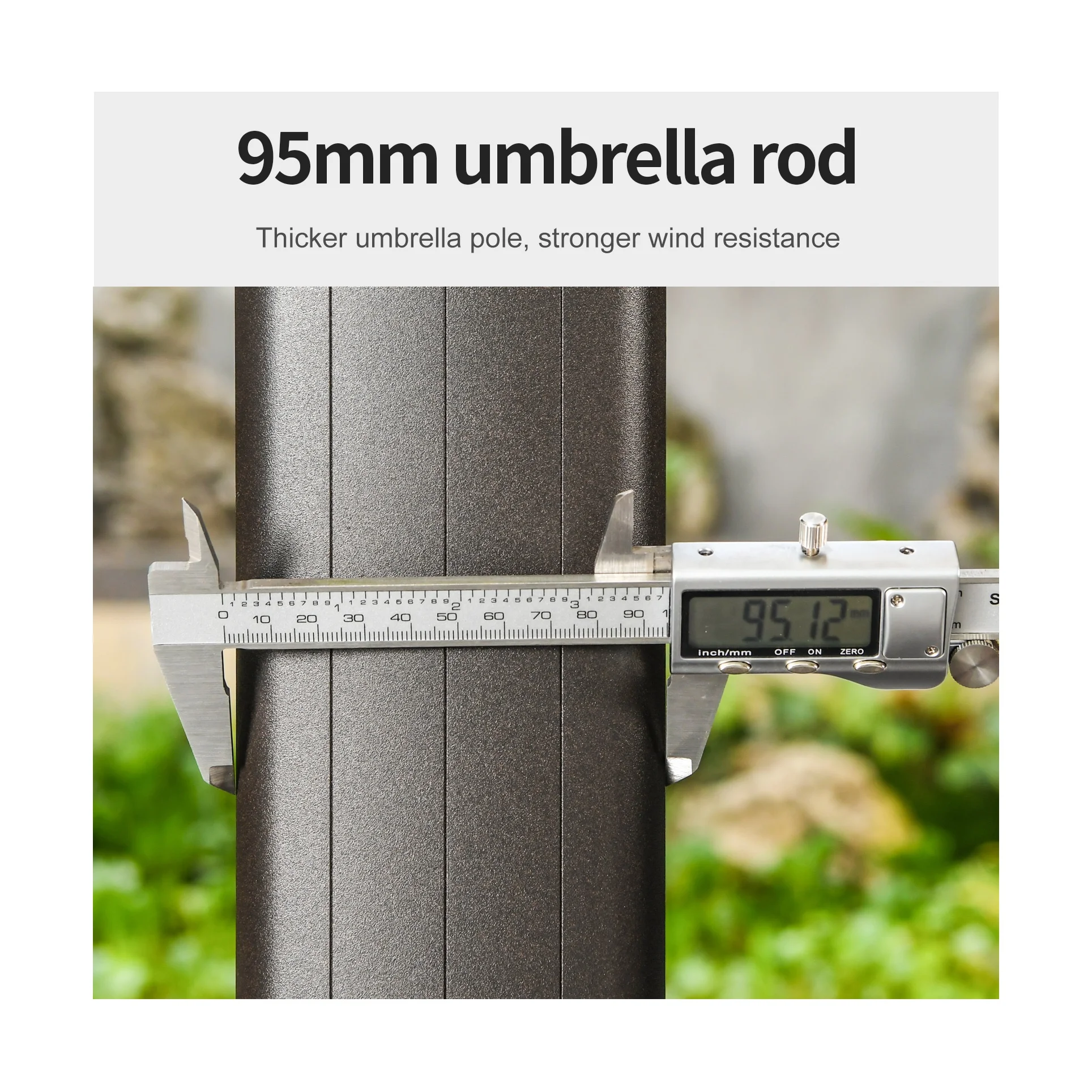 مظلة ناتئ المظلة مظلات خارجية كبيرة الحجم حديقة LED ظل الشمس 20FT مظلة ذات جودة مربعة #4