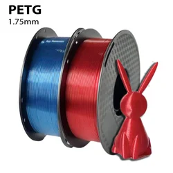 PETG 3D 프린터 필라멘트, 투명 레드, 블루, 그린, 대리석, 금속, 솔리드, 1kg, 500G, 250G, 압출 필라멘트, 1.75mm