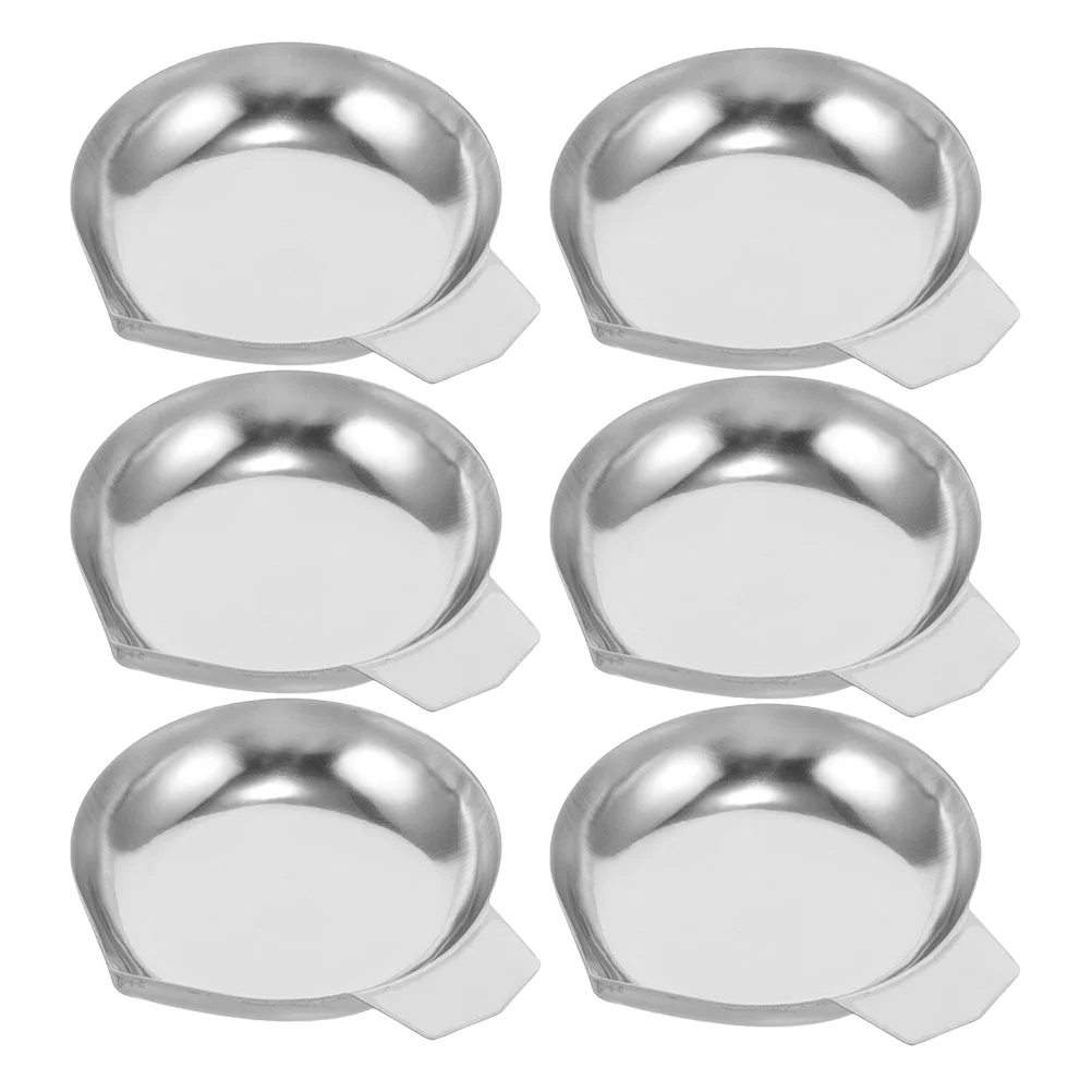 

6Pcs Stainless Steel Jewelry Scale Pan Precision Weighing Tray Electronic Scale Dish for Jewelry Processing Gemstone