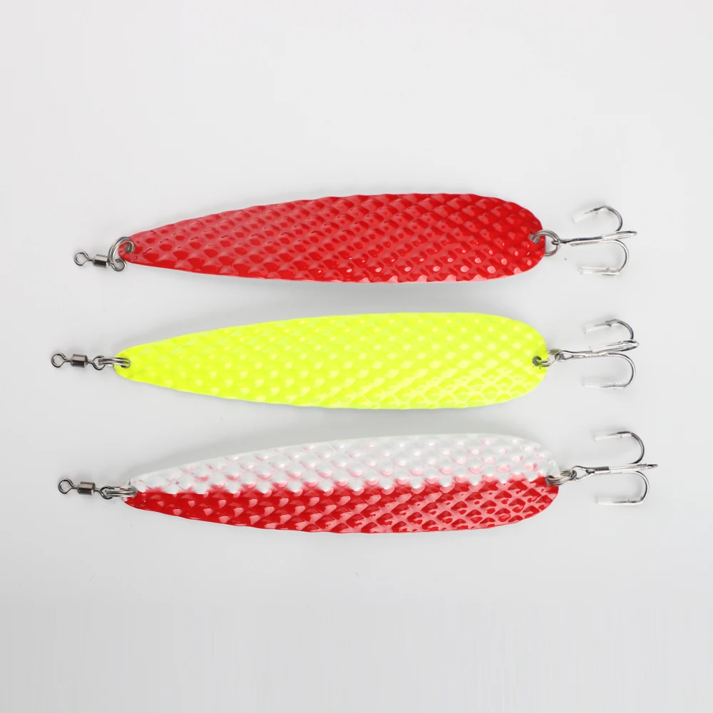 Flutter Spoon Lure 120mm/19g Sprzęt wędkarski Metalowa łyżka Przynęta wędkarska z kotwiczką