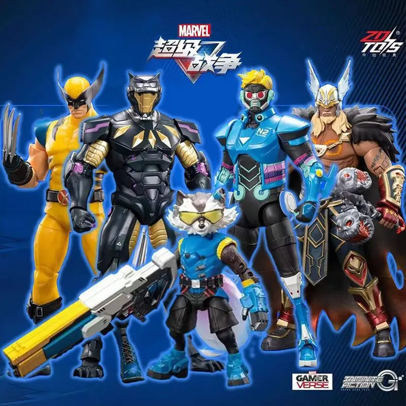 zd-toys-super-war-action-figure-deadpool-wolverine-star-lord-rocket-raccoon-spiderman-collectible-model-toy-for-fans