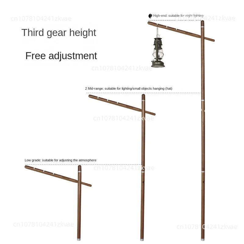 

Portable Detachable Lantern Stand Walnut Wooden Outdoor Camping Lamp Post Pole Light Fitting Holder Hanger Bracket