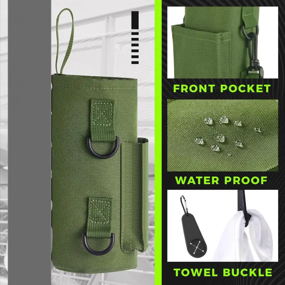 Cell Phone Pocket Water Bottle Bag Water Bottle Carrying Bag Magnetic Water Bottle Pouch with Adjustable Strap for Active