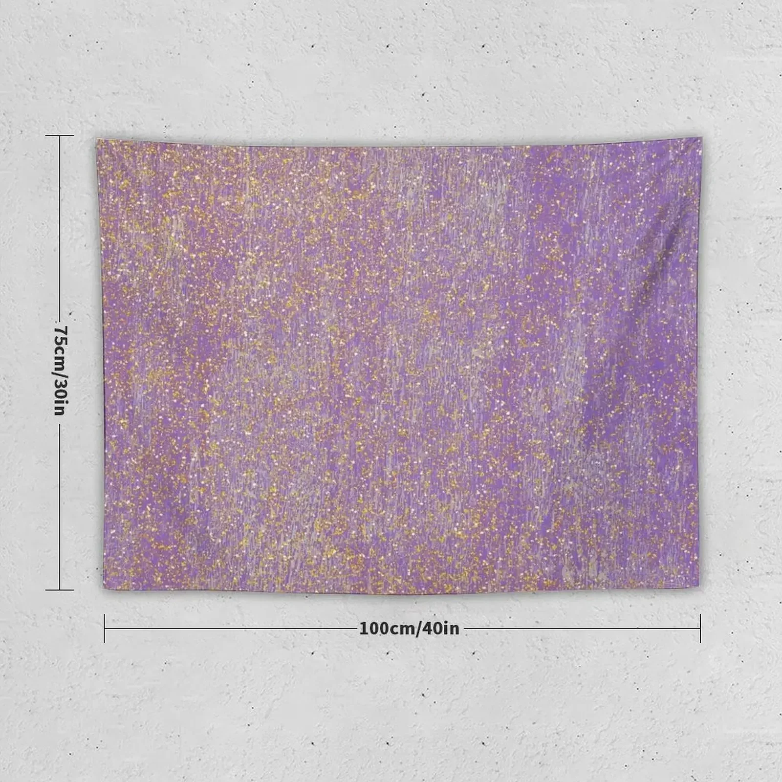 Elegant purple lavender faux gold glitter Tapestry Wall Mural Outdoor Decor Tapestry