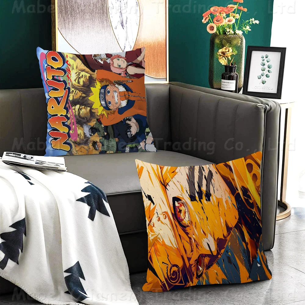 Anime N-Narutos Pillow Cover For Bedroom Room And Living Room Sofa Decorative Cushion Cover