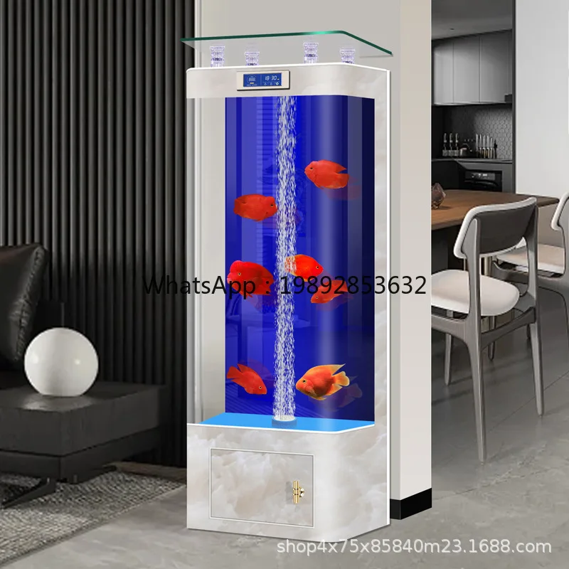 

W21-New Vertical Fish Tank Living Room Small Medium Home Wall-mounted Self-circulating Pipeless Back Filter Aquarium