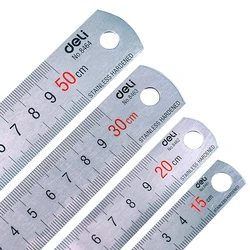 Stainless Hardened Steel Straight Ruler 15/20/30/50CM Student Rulers Measure Office & School Stationery