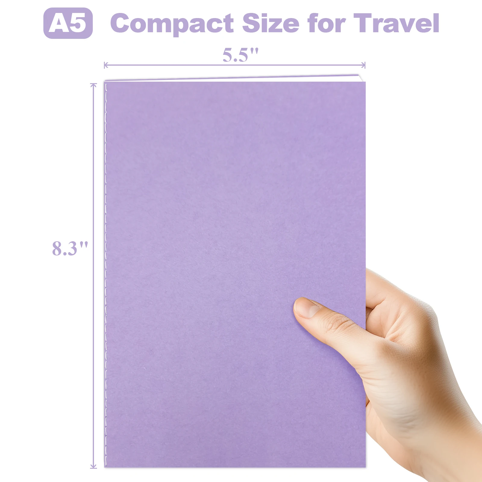 4 Pack Stitch Binding Notebook Kraft Paper Cover Lined Inner Pages Sewed Journal Notebook Student Office Stationery