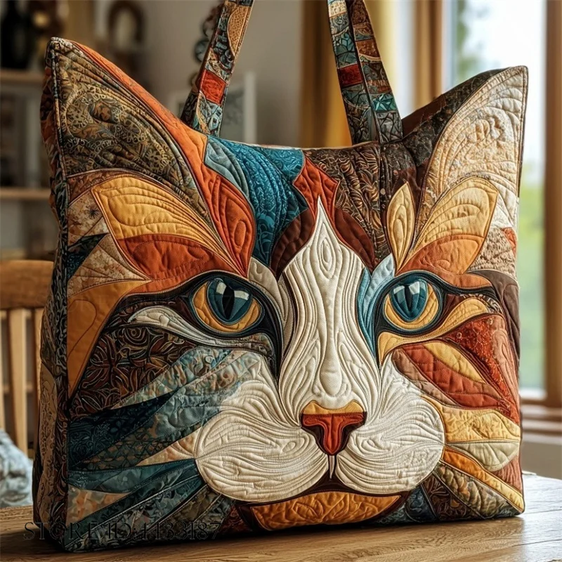 Quilted Fashion Women's Handbag Tote Bag Large Capacity Shopping Bag 3D Printed Cartoon Travel Bags Hiking Camping Sport Bags