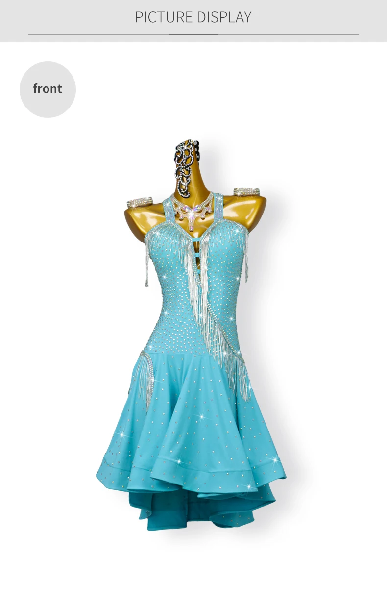 2026 Lateinamerikanischer Tanzrock, Damen-Abendkleidung, elegantes Mädchen-Outfit, formelle Trainingskleidung, Samba-Ballkleid, Performance-Outfit – Detail 7