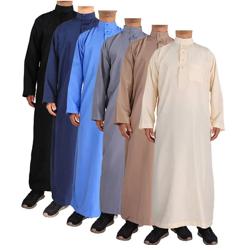 Vêtements musulmans pour hommes, Robe Islam, Caftan noir, Thobe, Arabie saoudite, Kaftan Abaya Turquie, Dubaï, Robe de luxe, Pakistan, Marocain, Mode