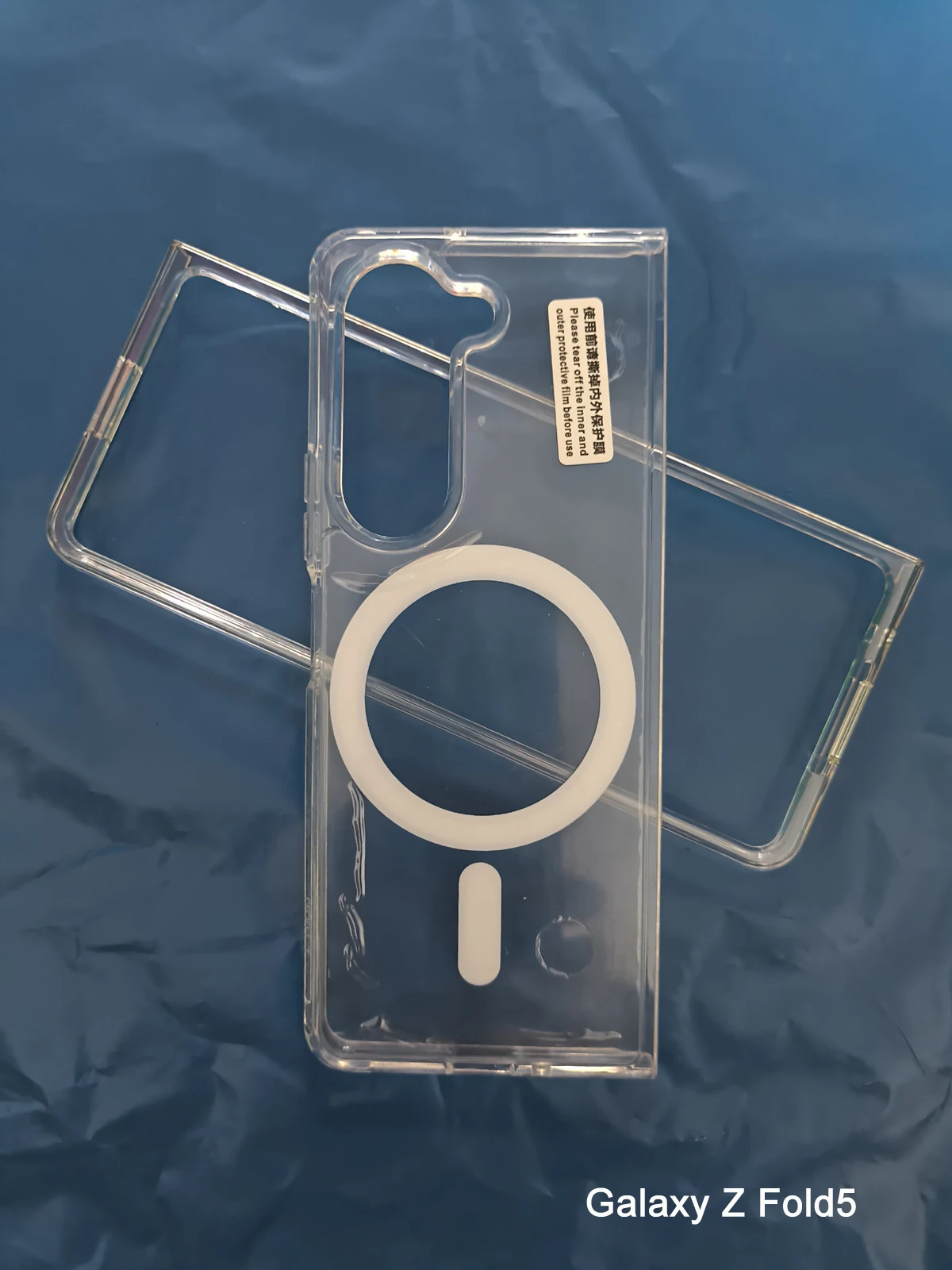 Magnetische kabellose Ladehülle für Samsung Galaxy Z Fold 8 Ultra 7 6 5 4 Z Fold4 Fold5 Fold6 Transparente stoßfeste Rückabdeckung – Detail 4