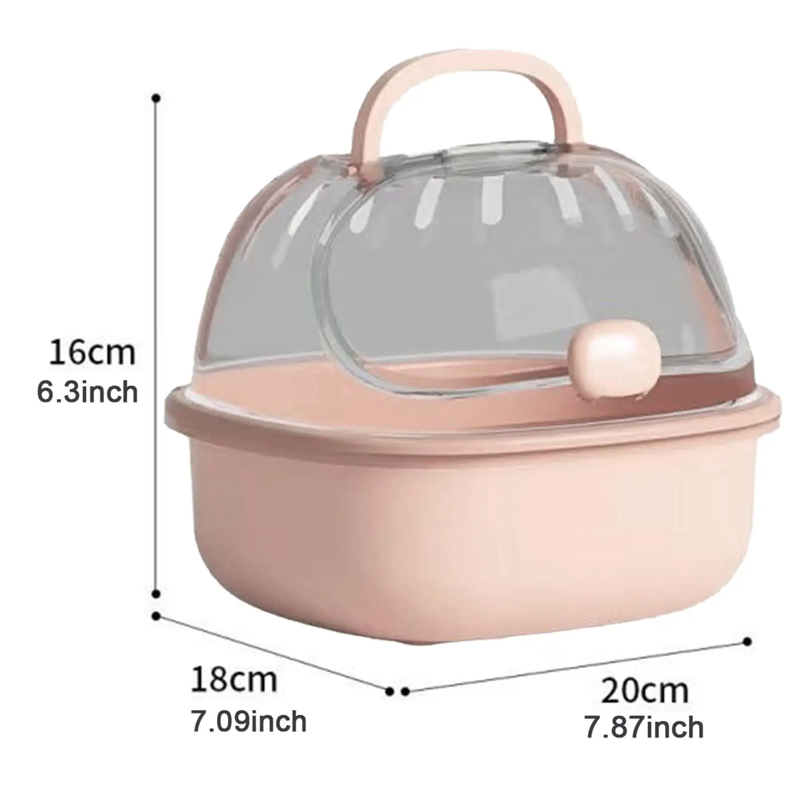 Hamster Travel Carrier Cage Chinchilla Cage Clear Small Animal Carry Cage for Hedgehog Ferrets Chinchilla Outdoor Small Animals