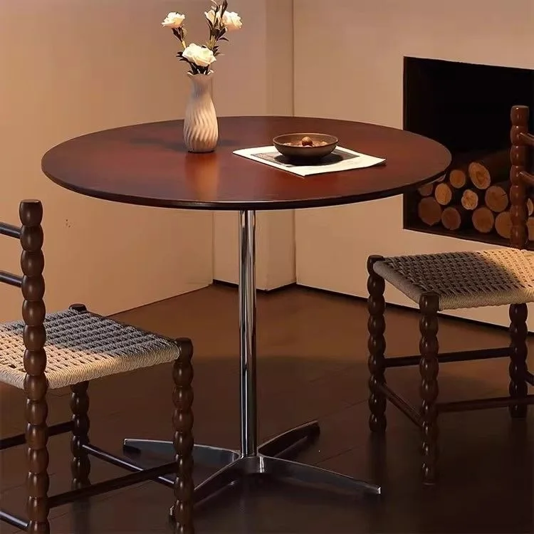 DSA retro round table balcony cafe simple negotiation table retro home dining table