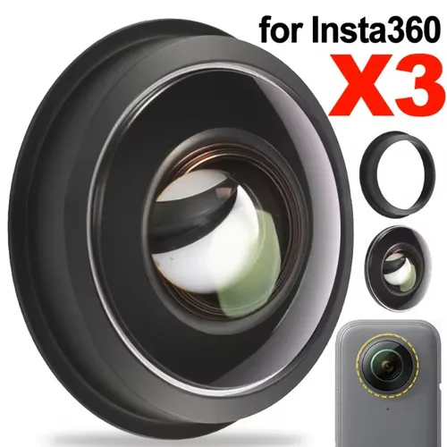 Lente de repuesto genuina Insta360 X3, pieza de reparación de vidrio frontal e inferior, accesorios HD resistentes a los arañazos