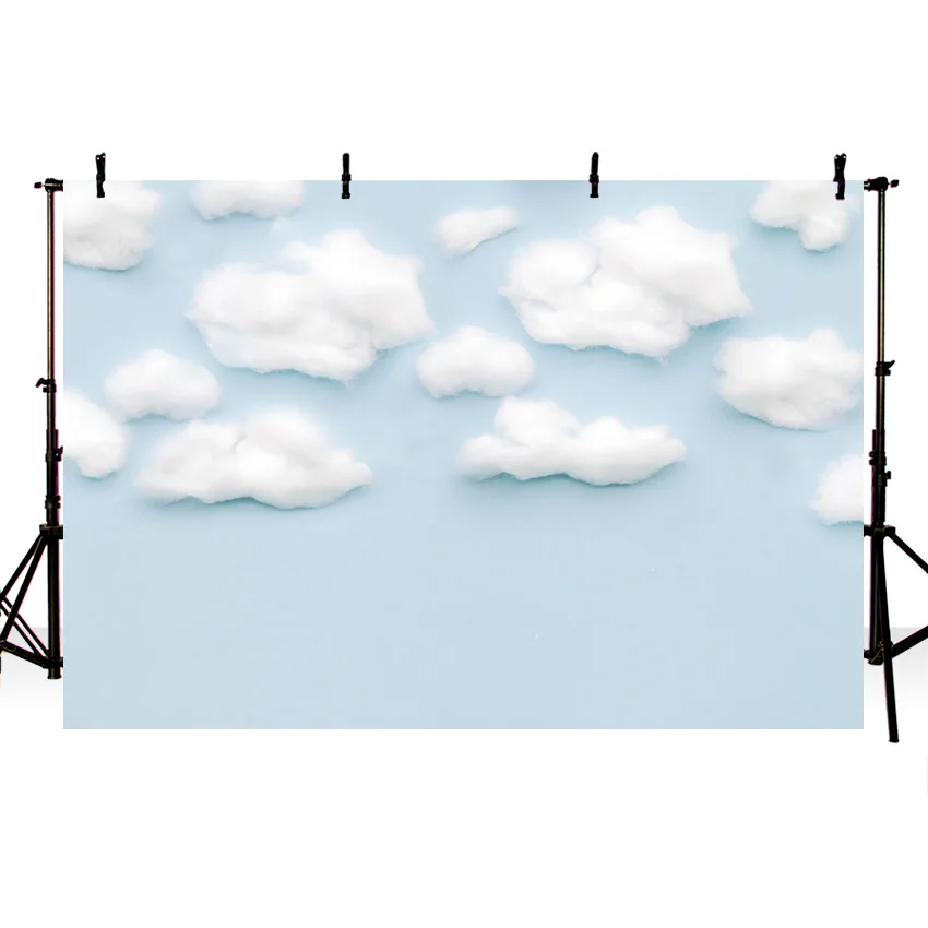 Mehofond Photography Backdrop Newborn Birthday Party Baby Shower Blue Sky White Cloud Background Cake Smash Decor Photo Studio