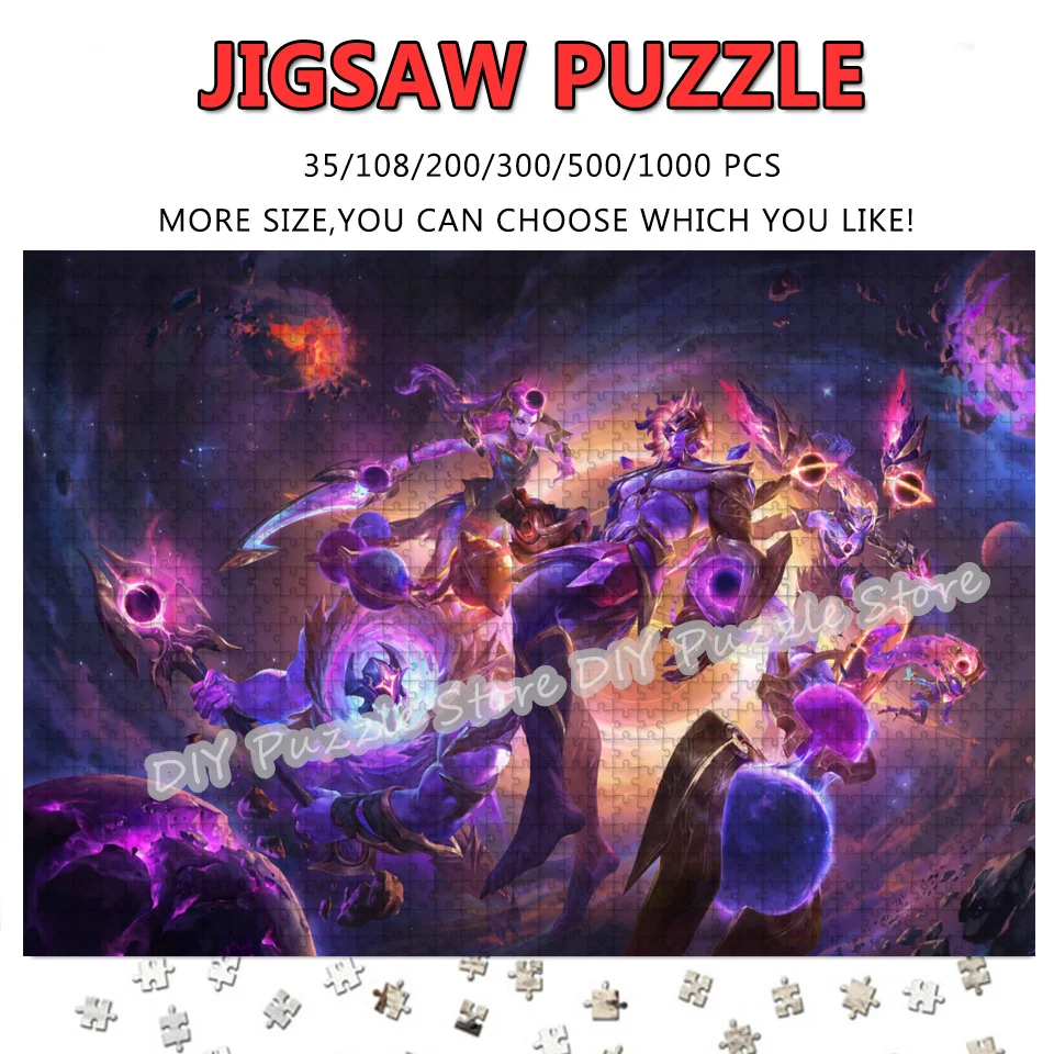 

Diy Jigsaw Puzzle League-Of-Legends Dark Star 108/200/300/500/1000/1500 Pieces Game Characters Print Puzzle Educational Toys