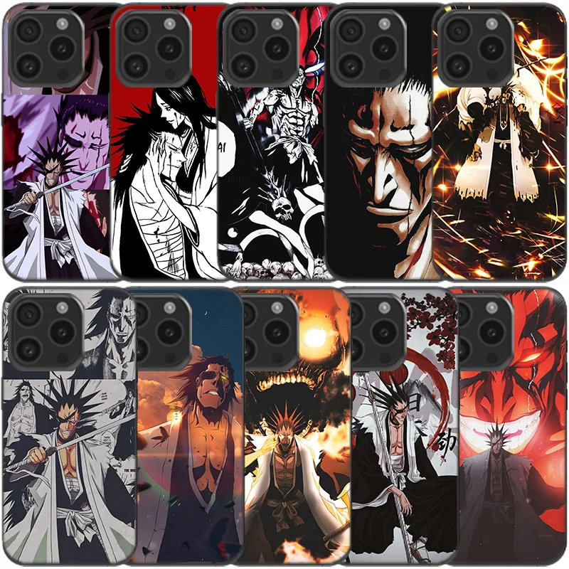 BLEACH Zaraki Kenpachi Clear Phone Case For Apple iPhone 12 13 Mini 11 14 15 16 Pro Max Cover XS MAX XR Soft