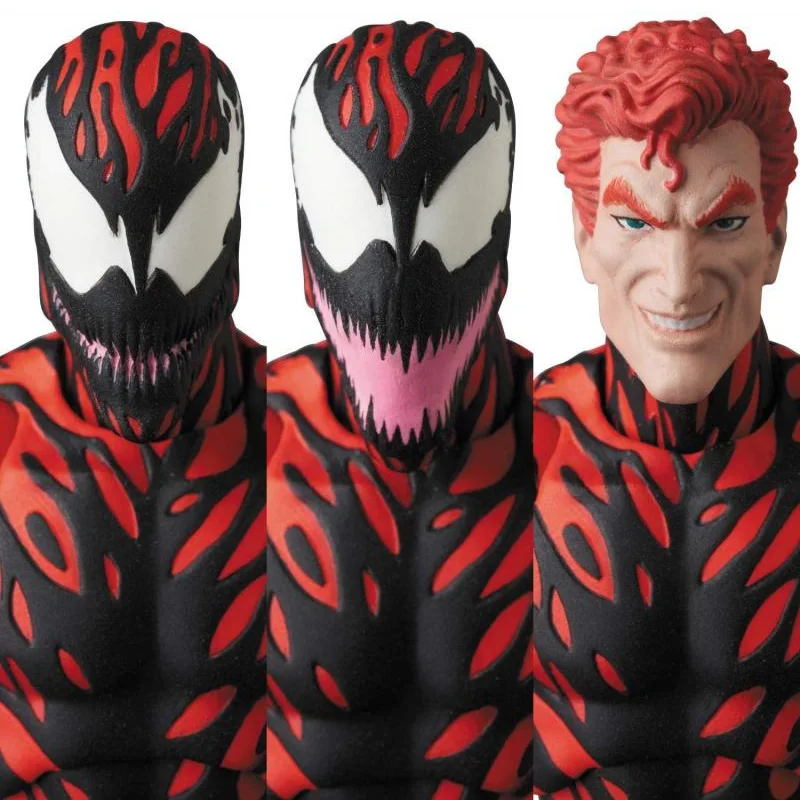 Original Spider Man Action Figures Mafex No.118 Carnage Comic Ver Anime Figure Collection Model Toys Boys Birthday Gift In Stock